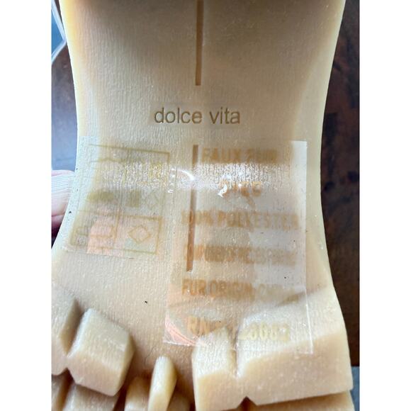 Dolce Vita Sherpa Lined Lace Up Gray/Brown Boot 3.5" Heel Womens 7.5 #0143C - Picture 7 of 12